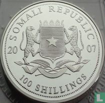 Somalia 100 Shilling 2007 (ungefärbte) "Elephant"