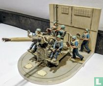 us navy 40 mm anti-aircraft guns with crew
