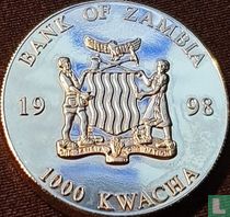 Zambia 1000 kwacha 1998 (PROOF) "European unity - 200 euro note face design"