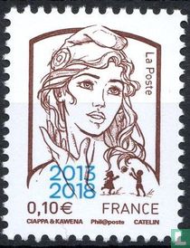 Marianne & Youth with overprint