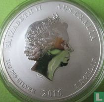 Australië 1 dollar 2016 (type 1 - gekleurd - met bos) "Year of the monkey"