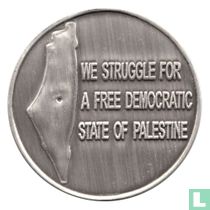 Palestine Medallic Issue ND (Palestine - We Struggle for a Free Democratic State of Palestine - Matte - Silvery)
