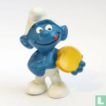 Smulsmurf met koekje