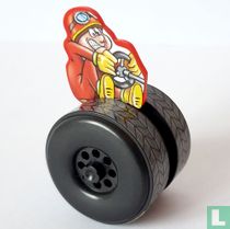 Autocoureur op wiel