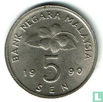 Malaysia 5 sen 1990