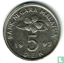 Malaysia 5 sen 1993