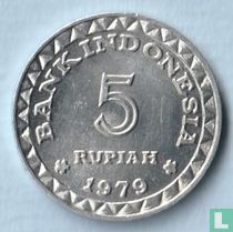 Indonesië 5 rupiah 1979 "FAO - Family planning program" kopen