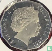 Australien 50 Cent 2001 (PP - Kupfer-Nickel - gefärbt) "Centenary of Australian Federation"