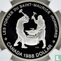 Canada 1 dollar 1988 (PROOF) "250th anniversary of Saint Maurice Ironworks"