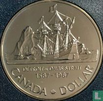 Canada 1 dollar 1987 "400th anniversary of John Davis' exploration of Baffin Island and the Gulf of Cumberland"