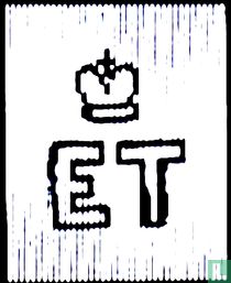 Crown above ET stamp catalogue