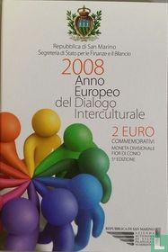 Saint-Marin 2 euro 2008 (folder) "Année européenne du dialogue interculturel"