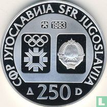 Yugoslavia 250 dinara 1983 (PROOF) "1984 Winter Olympics - Lepenski Vir"