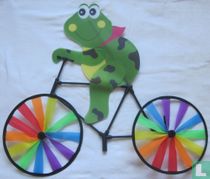 Wind bike with a frog on it
