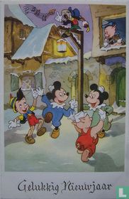 Gelukkig Nieuwjaar- Disney figuren.