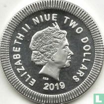 Niue 2 dollars 2019 (colourless) "Athenian owl"
