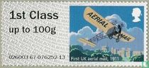 Eerste luchtpost vlucht in UK