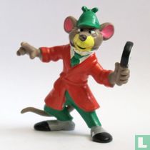 Basil Holmuis met vergrootglas