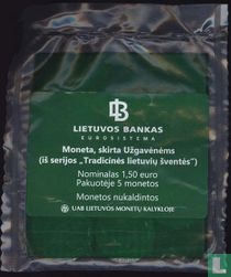 Lituanie 1½ euro 2019 (sac) "Traditional Lithuanian celebrations - Uzgavenes"