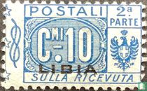 Timbre de colis avec surcharge
