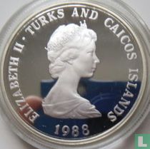 Turks and Caicos Islands 1 crown 1988 (PROOF) "25th Anniversary of the World Wildlife Fund"