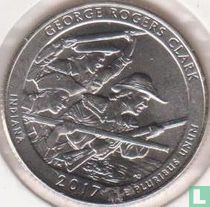 Vereinigte Staaten ¼ Dollar 2017 (D) "George Rogers Clark Nationalpark - Indiana"