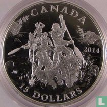 Canada 15 dollar 2014 (PROOF) "Exploring Canada - Voyageurs"