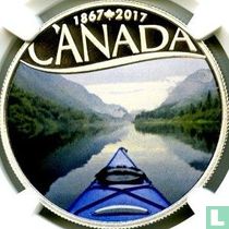 Canada 10 dollars 2017 (PROOF) "150th anniversary of the Canadian Confederation - Kayaking on the river"