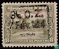 School with overprint