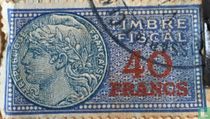 France timbre fiscal - Daussy 1936 (40,00F)