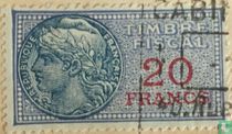 France timbre fiscal - Daussy 1936 (20,00F)