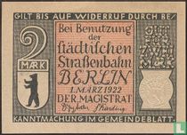 Berlin, Stadt - 2 Mark (9) 1922 Straßenbahn kaufen
