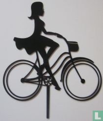 Dame op damesfiets