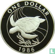 Bermuda 1 dollar 1986 (PROOF) "25th anniversary of the World Wildlife Fund"