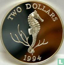 Bermudes 2 dollars 1994 (BE) "Bermuda longsnout seahorse"