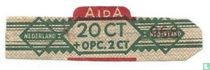 Aida 20 cent + opc. 2 ct - (Achterop: N.V. Sigarenfabriek Gebr. Garveling Eindhoven)