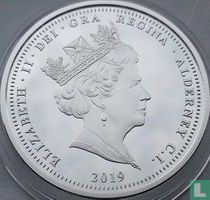 Alderney 5 pounds 2019 (BE - argent) "50th anniversary of the first moon landing"