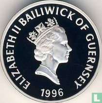 Guernsey 1 pound 1996 (PROOF) "70th Birthday of Queen Elizabeth II"