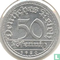 Deutsches Reich 50 Pfennig 1920 (A) kaufen