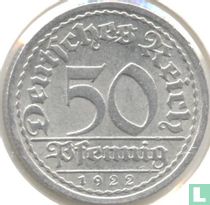 Deutsches Reich 50 Pfennig 1922 (A) kaufen