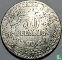 Duitse Rijk 50 pfennig 1877 (B - type 2)