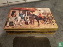 Ruiters op paarden voor huis acheter