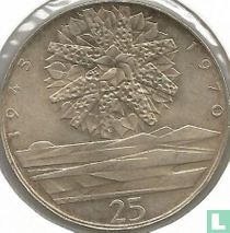 Czechoslovakia 25 korun 1970 "25th anniversary Czechoslovakian liberation"