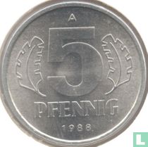 DDR 5 pfennig 1988