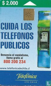 Cuida los telefonos publicos