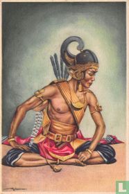 WAJANG WONG-Danser in krijgstenue.