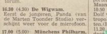 Aankondiging hoorspel Panda in radiogids