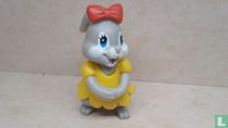 Easter bunny with yellow dress