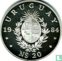 Uruguay 20 nuevos pesos 1984 (BE - argent) "FAO - World Fisheries Conference"