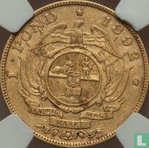 Afrique du Sud 1 pond 1892 (un seul bras)
